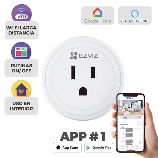 [T30] Enchufe Inteligente / Wi-Fi / Control a través de la Aplicación Móvil  / Conecte los Dispositivos del Hogar / Permite Personalizar Horarios / Soporta Asistente de Voz de Google y Alexa