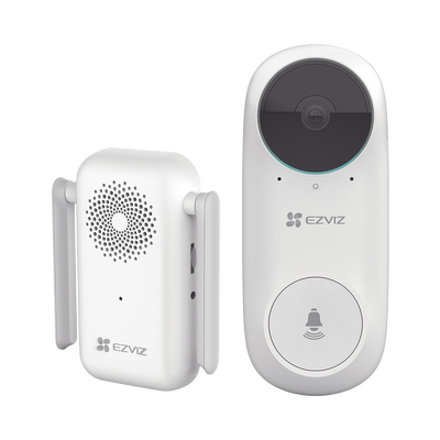 [DB2C] Timbre Wi-Fi (Doorbell) de Batería Recargable  / Libre de Cables / Llamada a la App / Incluye Timbre Para Interior Con Timbres Seleccionables / Ranura para Memoria / Uso Interior