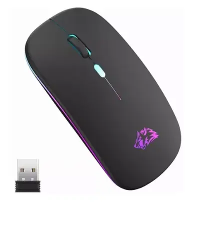 Mouse inalámbrico recargable Free Wolf X15 negro